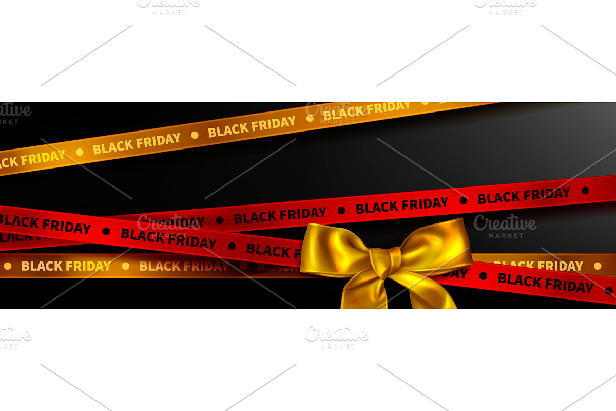 Sale black banner, Black Friday tape, an Illustration by art PVP - market