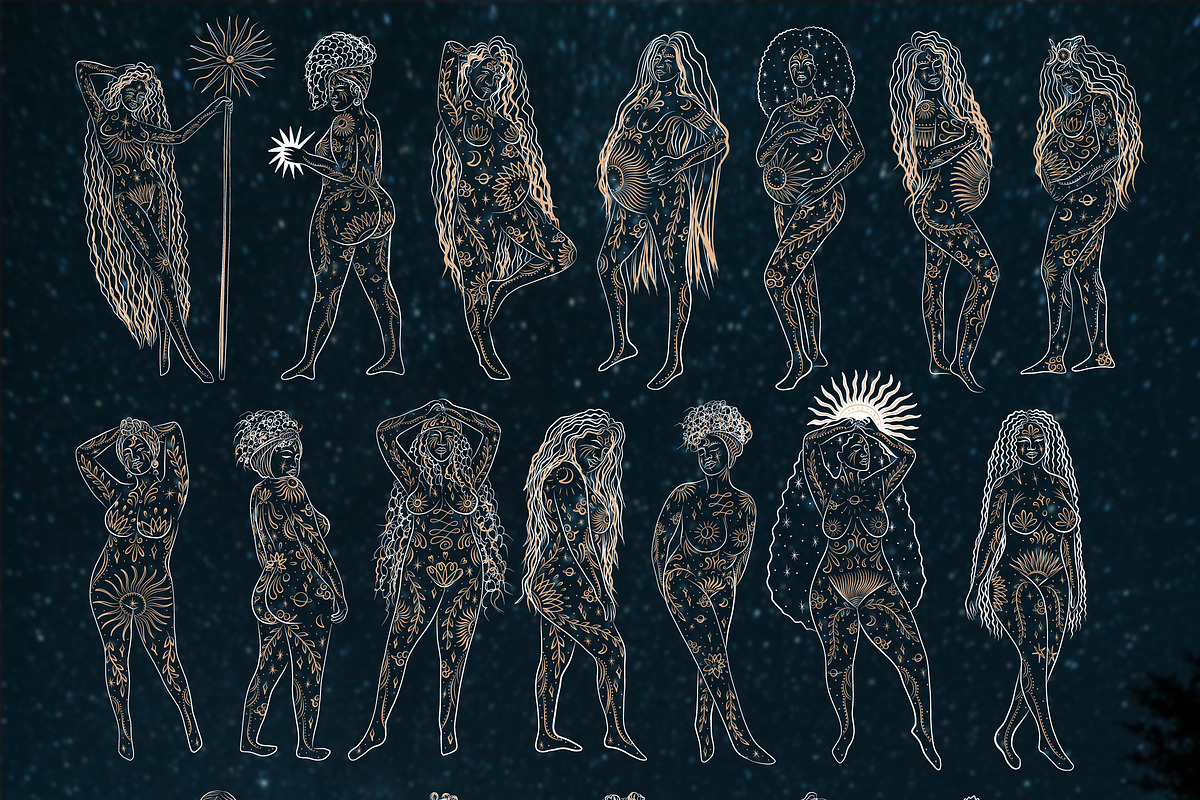 Space Goddesses. The birth of energy, an Illustration by Chikovnaya (Photo 11 of 15)
