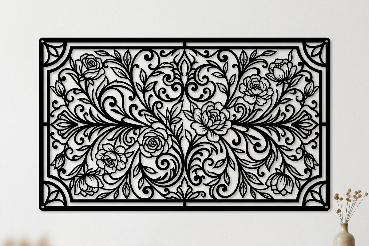 50 Elegant Floral Wall Panel, a Decorative Illustration by Amazin_art (Photo 14 of 27)