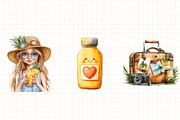 Watercolor Summer Clipart, Vacation, an Illustration by Libby Wishes (Thumbnail 5 of 5)
