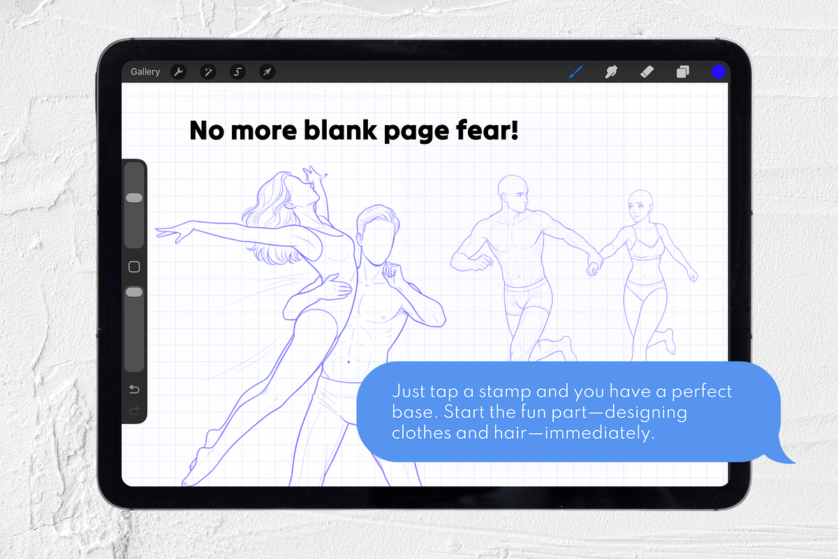 65 Couple Poses • Procreate Stamps, a Brush Add-On by Selentaori Studio (Photo 5 of 10)