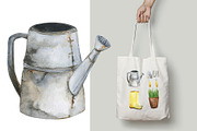 Gardening. Watercolor set, a Decorative Illustration by Maria's little shop (Thumbnail 4 of 9)