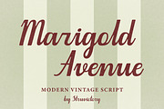 MarigoldAvenue Modern Vintage Script, a Script Font by Struvictory.art (Thumbnail 1 of 9)