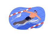 People in swimming pool set, banners, a Sport Illustration by PaperTrident (Thumbnail 9 of 11)