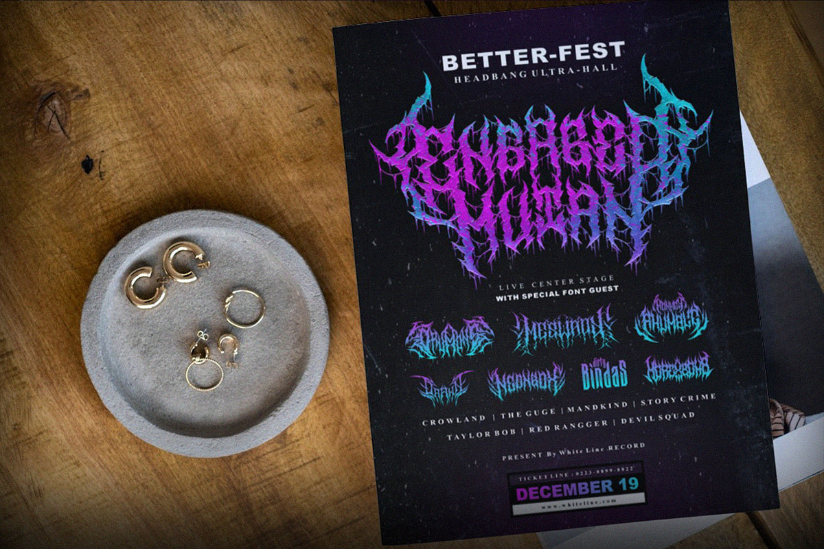 Engaged Mutan | Metal Font, a Blackletter Font by WingBuk (Photo 6 of 13)