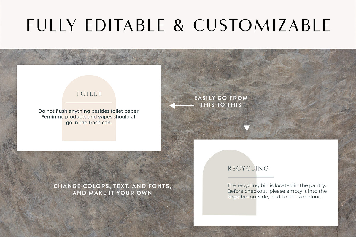 Arches Info Signs for Airbnb Hosts, a Templates & Theme by Kin Studio (Photo 3 of 8)
