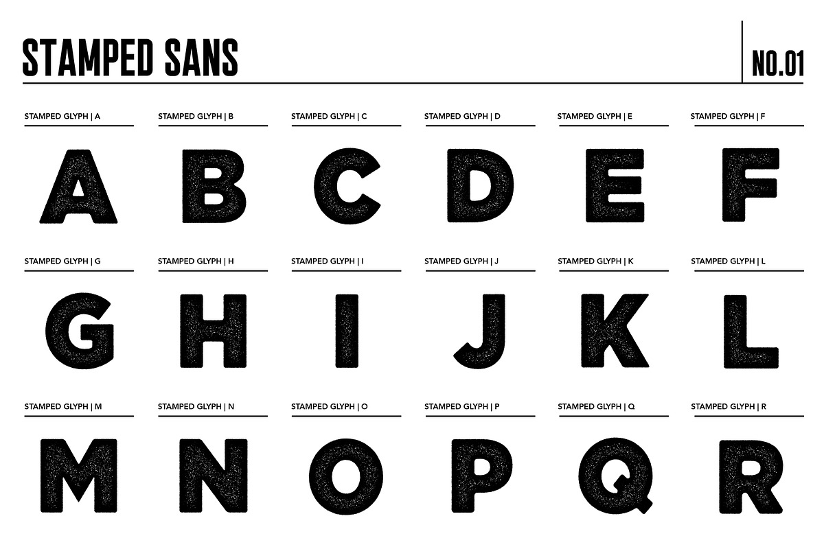 Procreate Stamped Sans Letter Brush preview 4