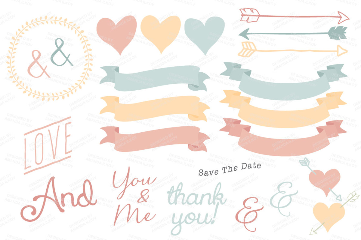Pastel Floral Heart Clipart, an Illustration by Amanda Ilkov (Photo 4 of 4)