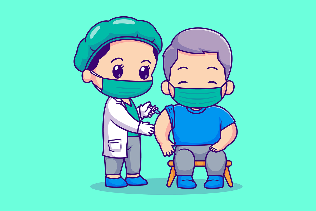 Cute Doctor Injecting Patient, a Person Illustration by Catalyst Labs (Photo 1 of 3)