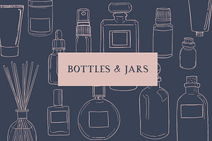 Bottles & Jars - 15 illustrations