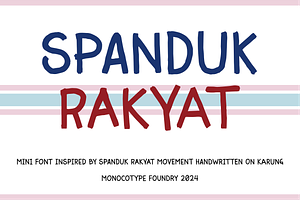 Spanduk Rakyat Mini Font