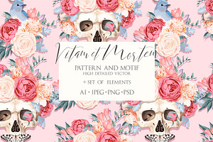 Vitam et Mortem, Pattern and Motif, a Pattern Graphic by GreyLilac