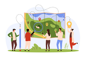 GPS navigation, guide mobile app for, a Technology Illustration by Flashvector