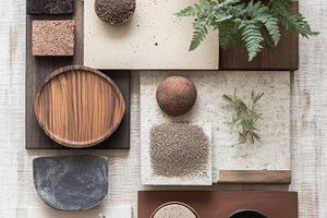 Mood Board Interior in Natural Tones, a Background Photo by Virgo Studio