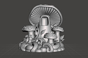 Mushroom Desk Organizer 3D Print STL, a Plants & Tree 3D Model by Creative Art (Thumbnail 4 of 4)