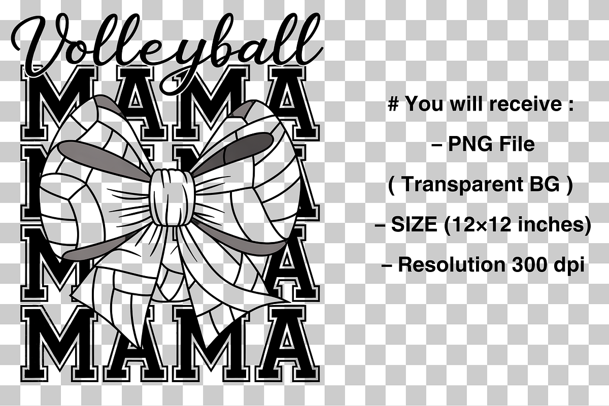 Volleyball Mama Png, Volleyball PNG, a Graphic by Clipart Bloom (Photo 2 of 2)
