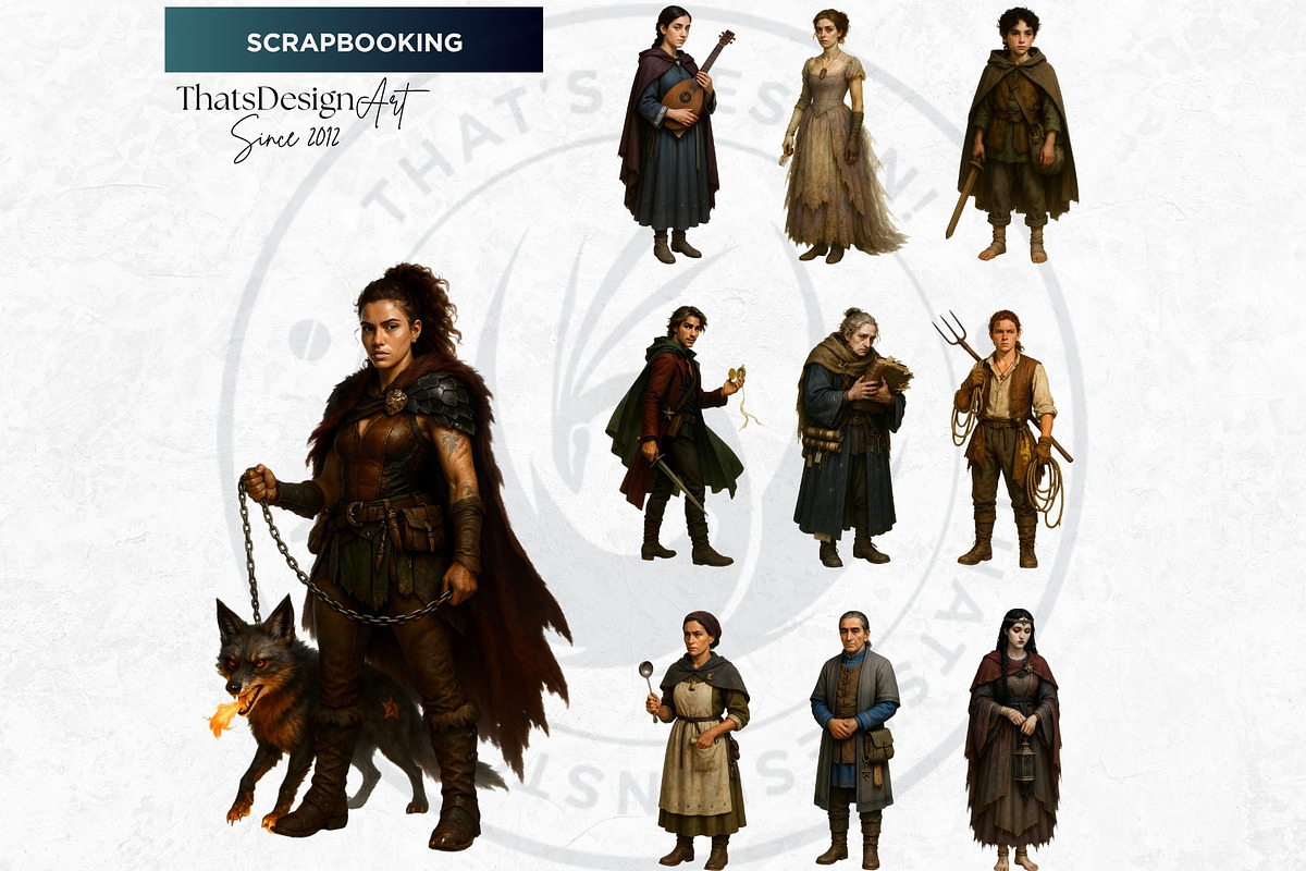 Royal court characters clipart Set, a Person Illustration by ThatsDesignArt (Photo 7 of 10)