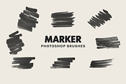 20 Marker Photoshop Brushes, a Brush Add-On by AB-TheDesigner (Thumbnail 1 of 4)
