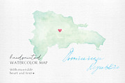 Watercolor Map of Dominican Republic, a Graphic by Beloved Paper (Thumbnail 1 of 6)