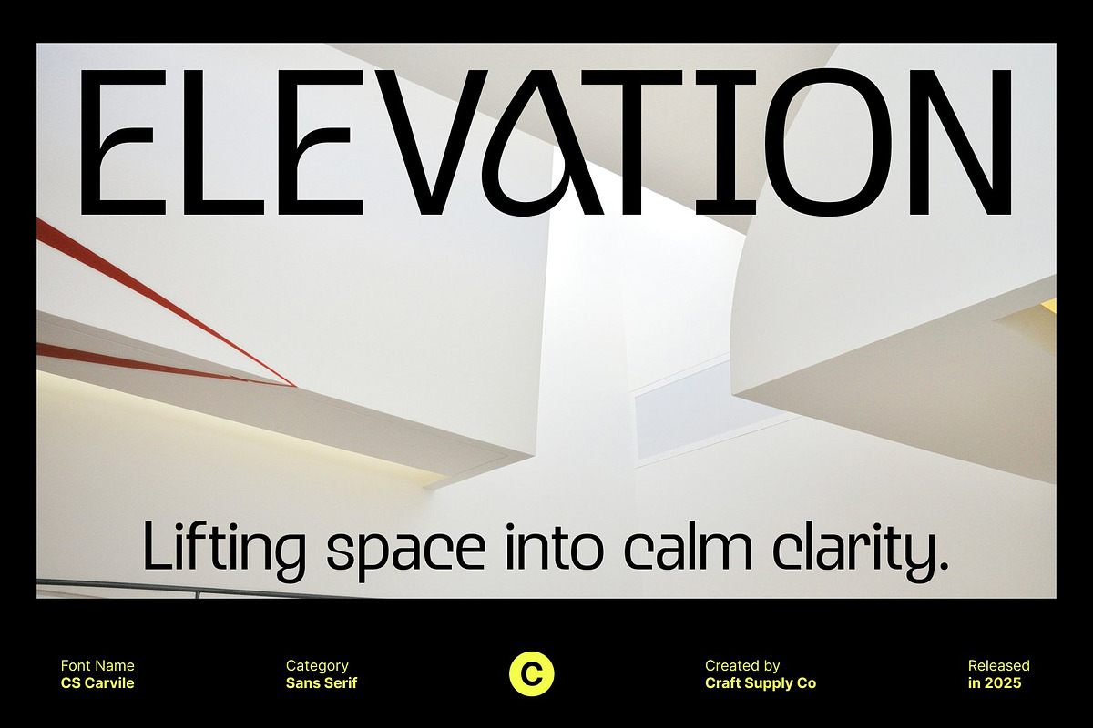 CS Carvile – Sans Serif Typeface, a Sans Serif Font by Craft Supply Co. (Photo 6 of 8)