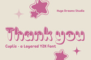 Cuplis - Y2K Handwriting Font, a Sans Serif Font by Huge Dream Studio (Thumbnail 9 of 9)