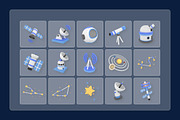 Satellites & Constellation 3D Icons, a Technology Illustration by twinstd (Thumbnail 6 of 6)