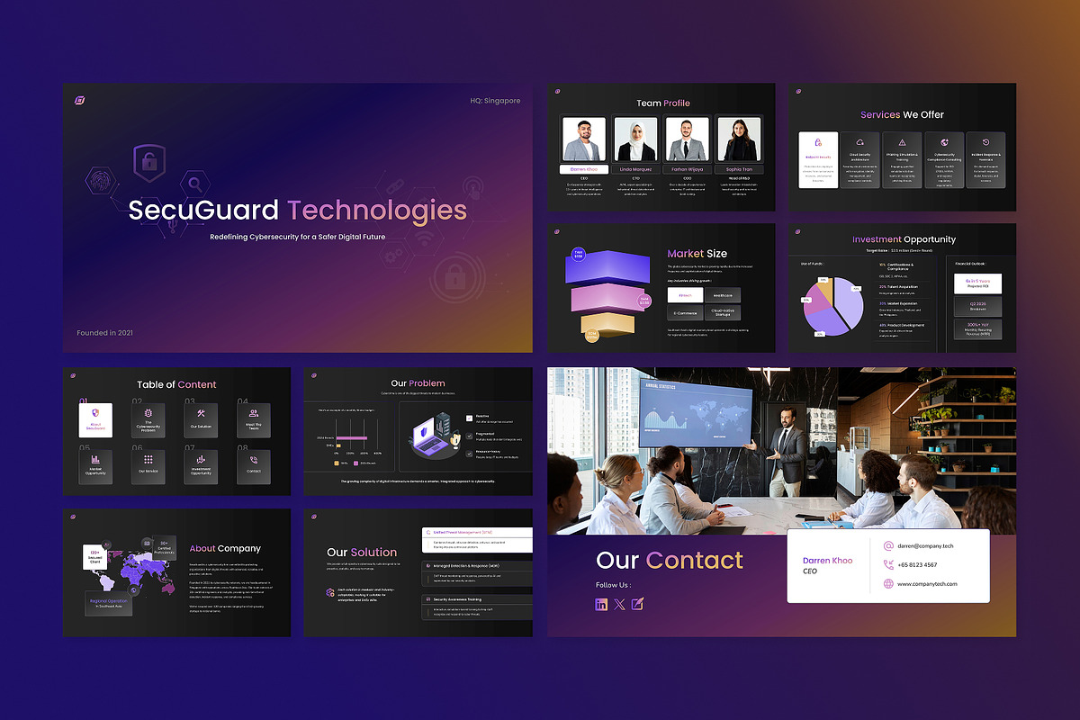 Cybersecurity PowerPoint, a Presentation Template by Antstheme (Photo 3 of 3)