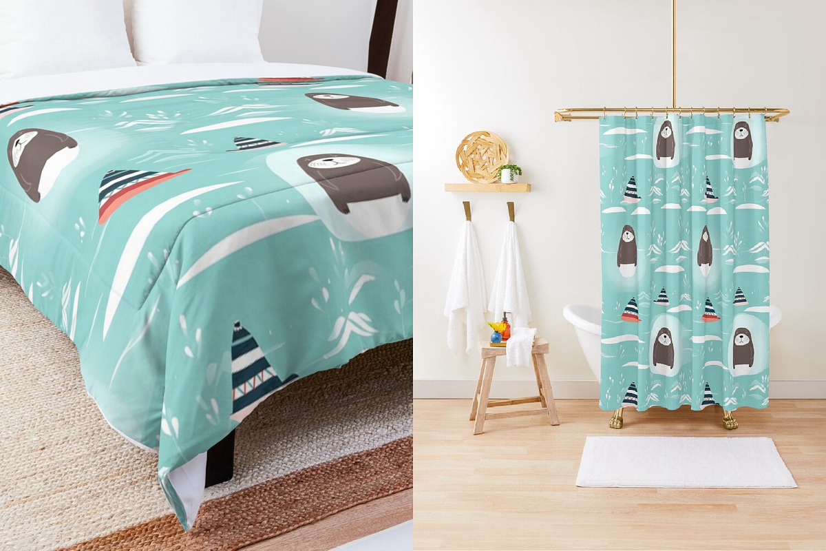 Cute walrus pattern, a Pattern Graphic by AlexandraTret (Photo 3 of 3)