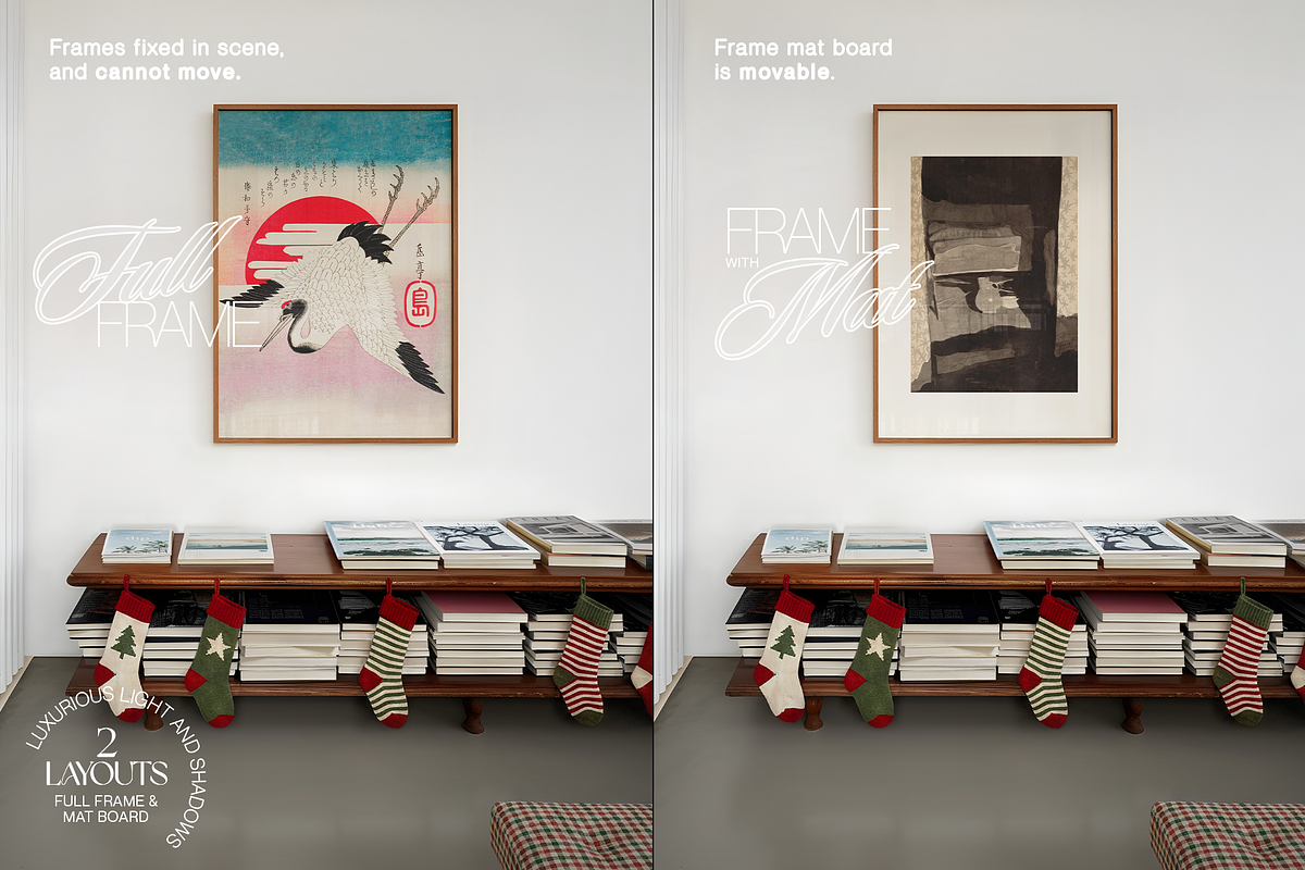 A1 Frame Festive Minimalist Mockup, an Advertising Mockup by WasMockups (Photo 4 of 6)