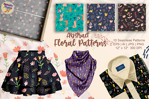 Boho Floral & Abstract Vector Kit