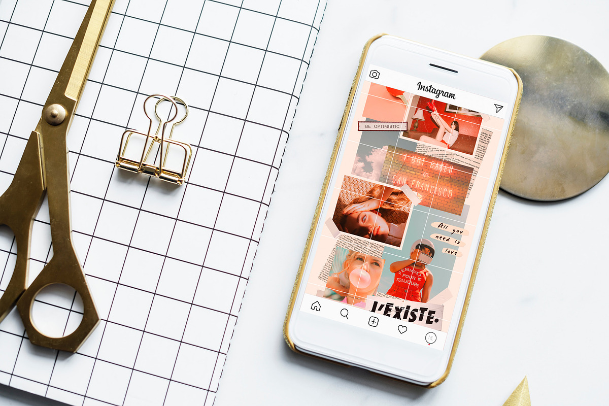 90s Instagram Puzzle Template, a Social Media Template by Marie T (Photo 2 of 8)