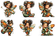 Fairy Girl Butterfly Wings Clipart, an Illustration by CraftArtStudio (Thumbnail 3 of 6)