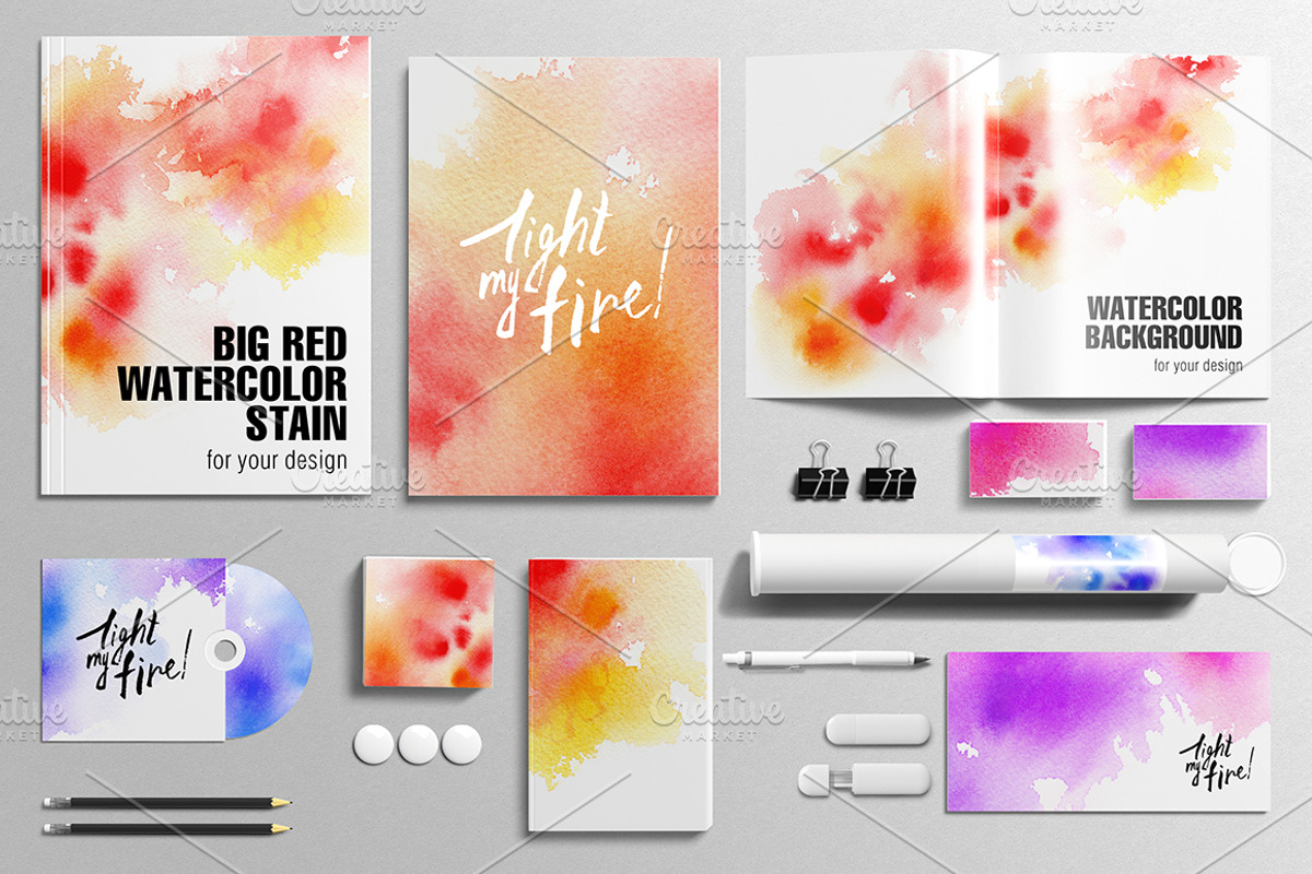 watercolor stain light my fire, a Texture Graphic by coconut_forest (Photo 2 of 3)