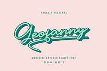 Geofanny | Monoline Layered Script