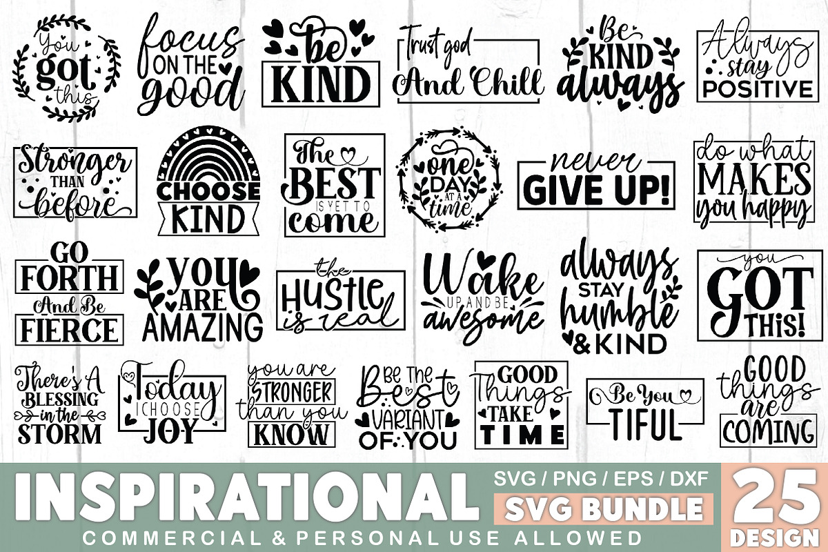 Inspirational SVG Bundle, a Graphic by crafthome (Photo 1 of 10)