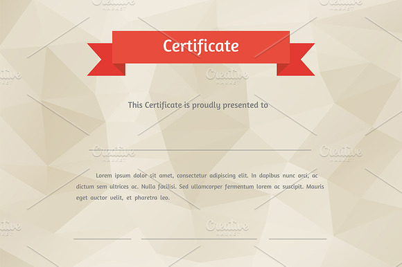 Vector Flat Style Certificate