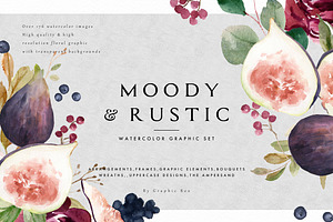 Moody&Rustic-Watercolor Graphic Set