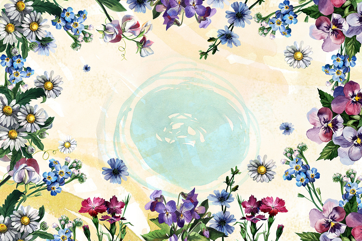 Watercolor flowers set, an Illustration by My art shop (Photo 4 of 4)