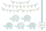 Boys Pastel Elephants & Patterns, an Illustration by Amanda Ilkov (Thumbnail 2 of 3)