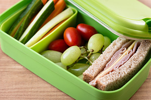 Healthy Lunchbox with Sandwich, Fruits, and Vegetables, a Food & Drink Photo by etorres69