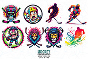 100 Retro Vintage Hockey Skull PNG, an Illustration by Sofia's Fashion (Thumbnail 11 of 11)