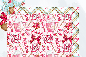 Christmas Gingerbread Digital Paper