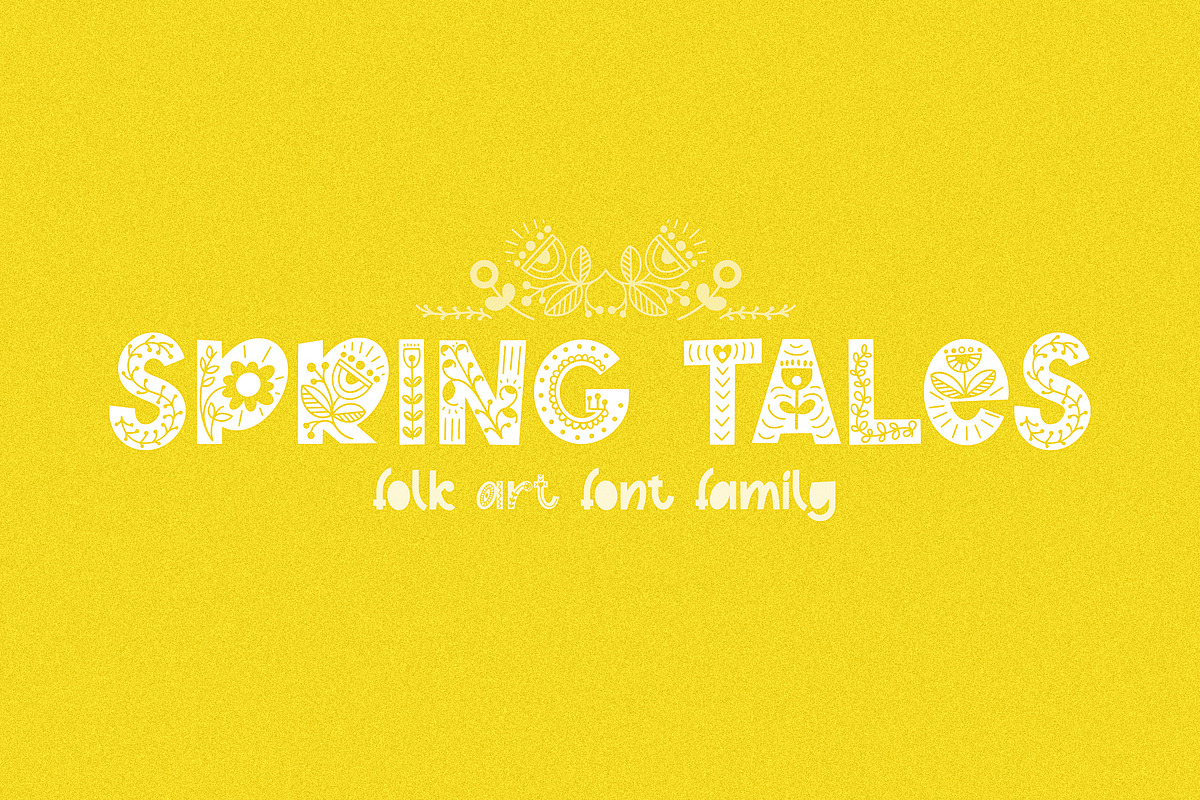 Spring Tales | Folk Art Font, a Symbol Font by Kandella's Art (Photo 15 of 15)