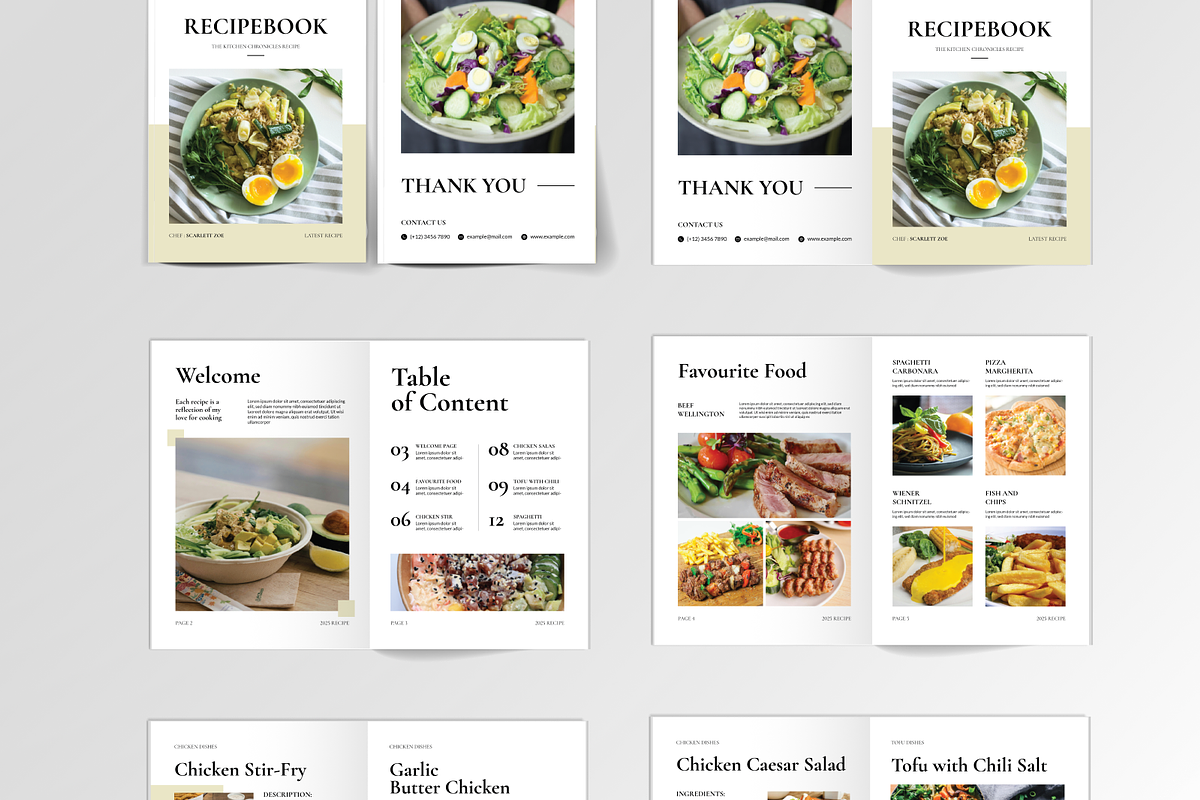 Cookbook & Recipe Book Template, a Magazine Template by Annora Studio (Photo 5 of 6)