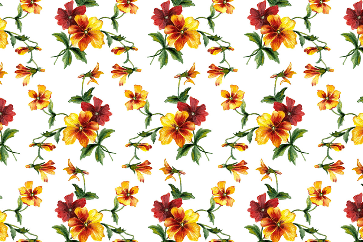 Watercolor pancies patterns, a Pattern Graphic by Floralis (Photo 5 of 6)