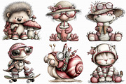Quirky Animals PNG Clipart, an Illustration by Libby Wishes (Thumbnail 6 of 7)