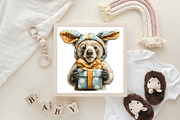 Cute Teddy Bear Pink Gift Box Clipar, an Illustration by CraftArtStudio (Thumbnail 6 of 6)