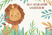 Cute Safari Watercolor Clipart, an Animal Illustration by LeMagiqueBoutique (Thumbnail 4 of 5)