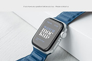 Apple Watch with Blue Band Mockup, a Wearable Device Mockup by Country4k (Thumbnail 5 of 5)