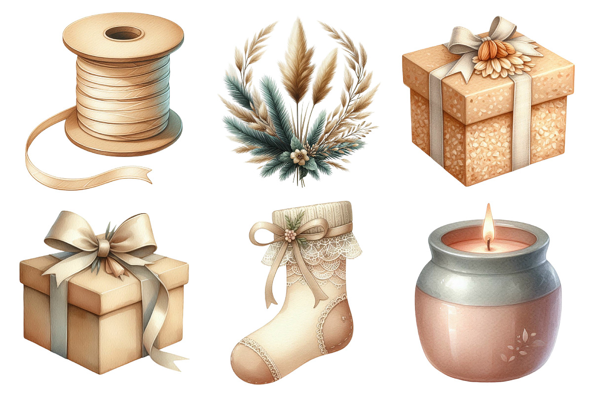 Neutral Christmas Clipart, an Illustration by Daily.Designs (Photo 4 of 5)